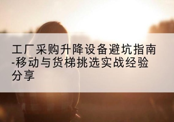 旬邑移动式升降机怎么选-工厂采购升降设备避坑指南-移动与货梯挑选实战经验分享