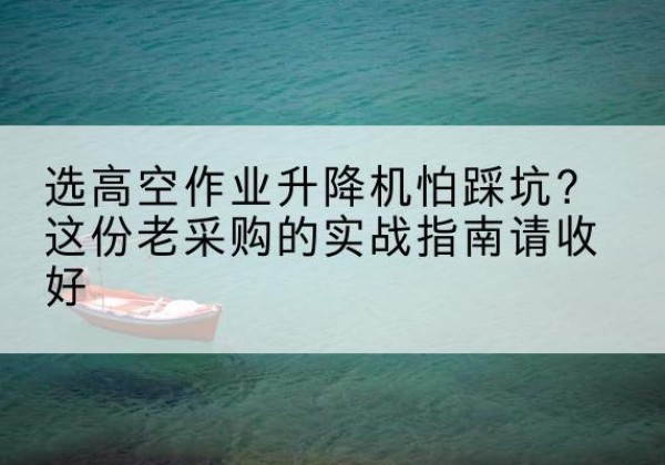 旬邑高空作业升降机厂家推荐-选高空作业升降机怕踩坑？这份老采购的实战指南请收好